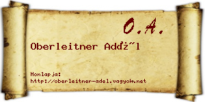 Oberleitner Adél névjegykártya